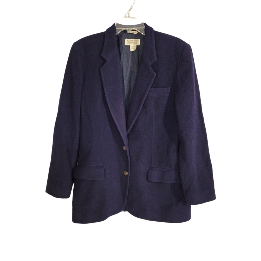 Vintage Banana Republic Navy Blue Wool Coat